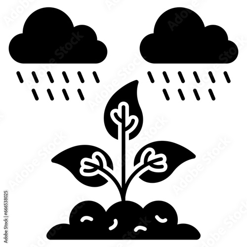 Agriculture rainfall icon in perfect design