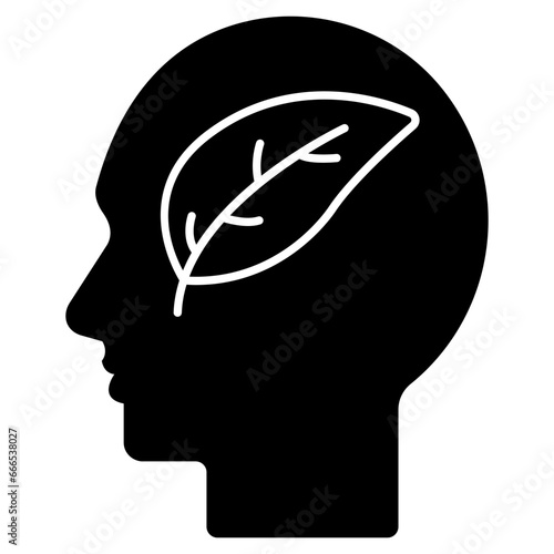 A unique design icon of eco mind