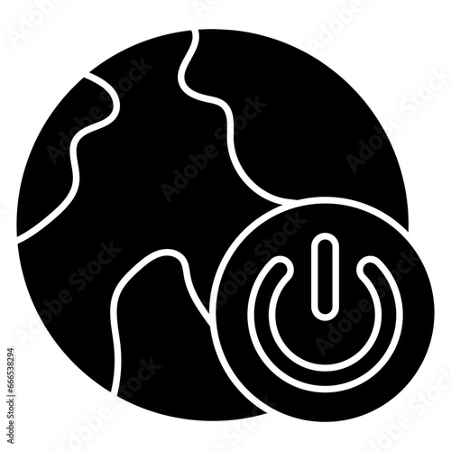 An icon design of global power button 