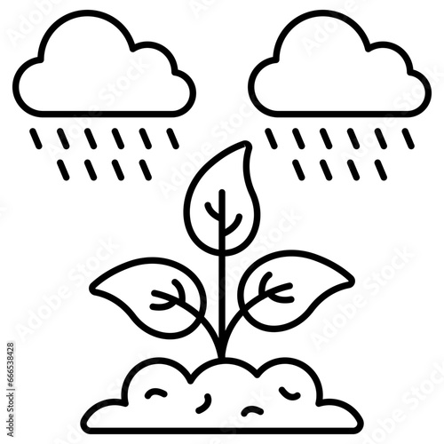 Agriculture rainfall icon in perfect design