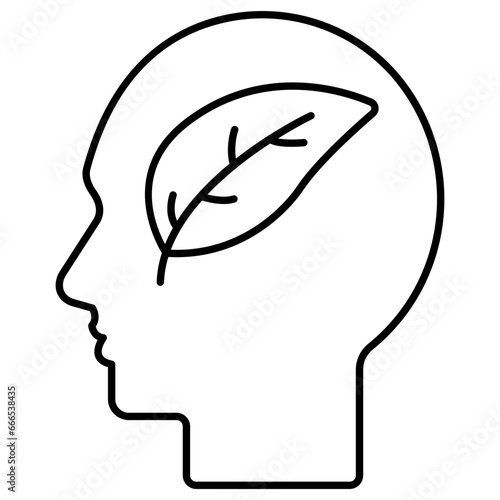 A unique design icon of eco mind