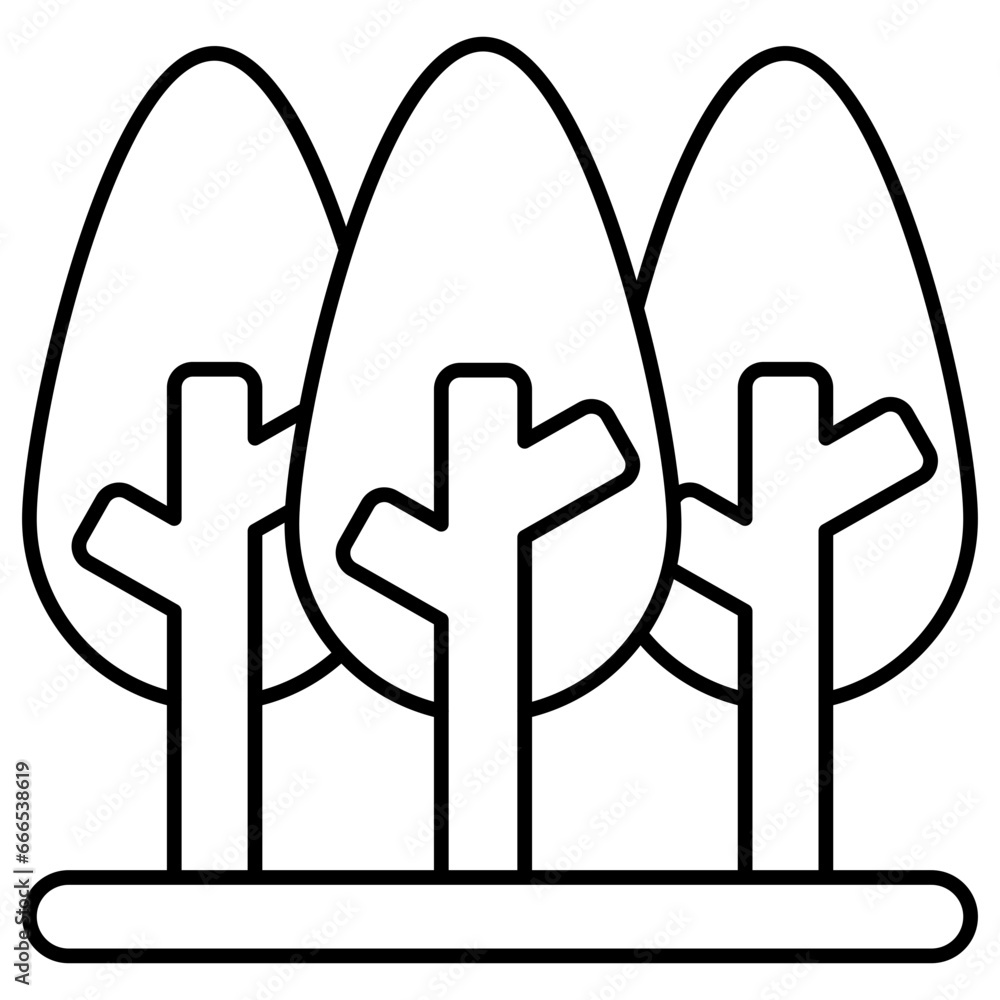 An editable design icon of conifers An editable design icon of conifers