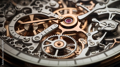 A labyrinth of precision-engineered gears, rotating with graceful precision, orchestrating a symphony of motion