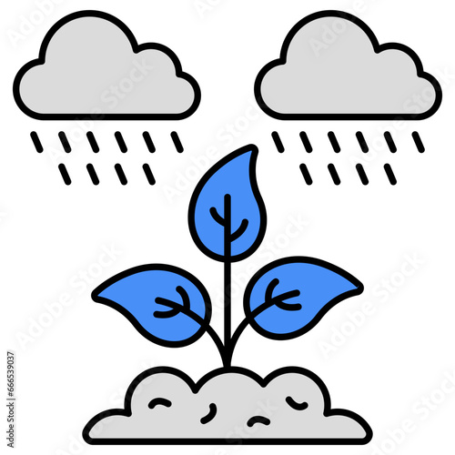 Agriculture rainfall icon in perfect design