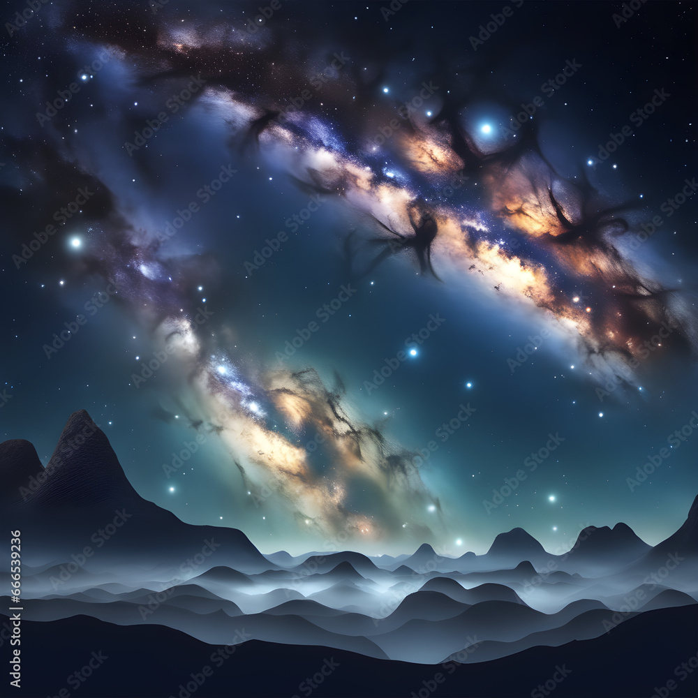 A universe filled with milky way A universe filled with milky way