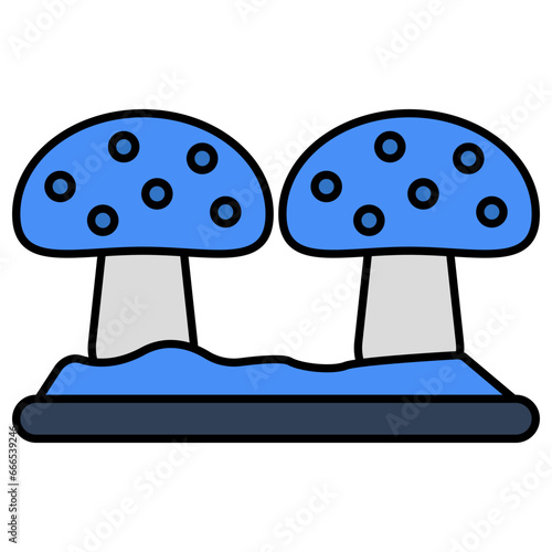 Modern design icon of mushroom