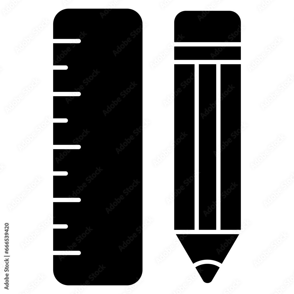 Trendy design icon of pencil scale Trendy design icon of pencil scale