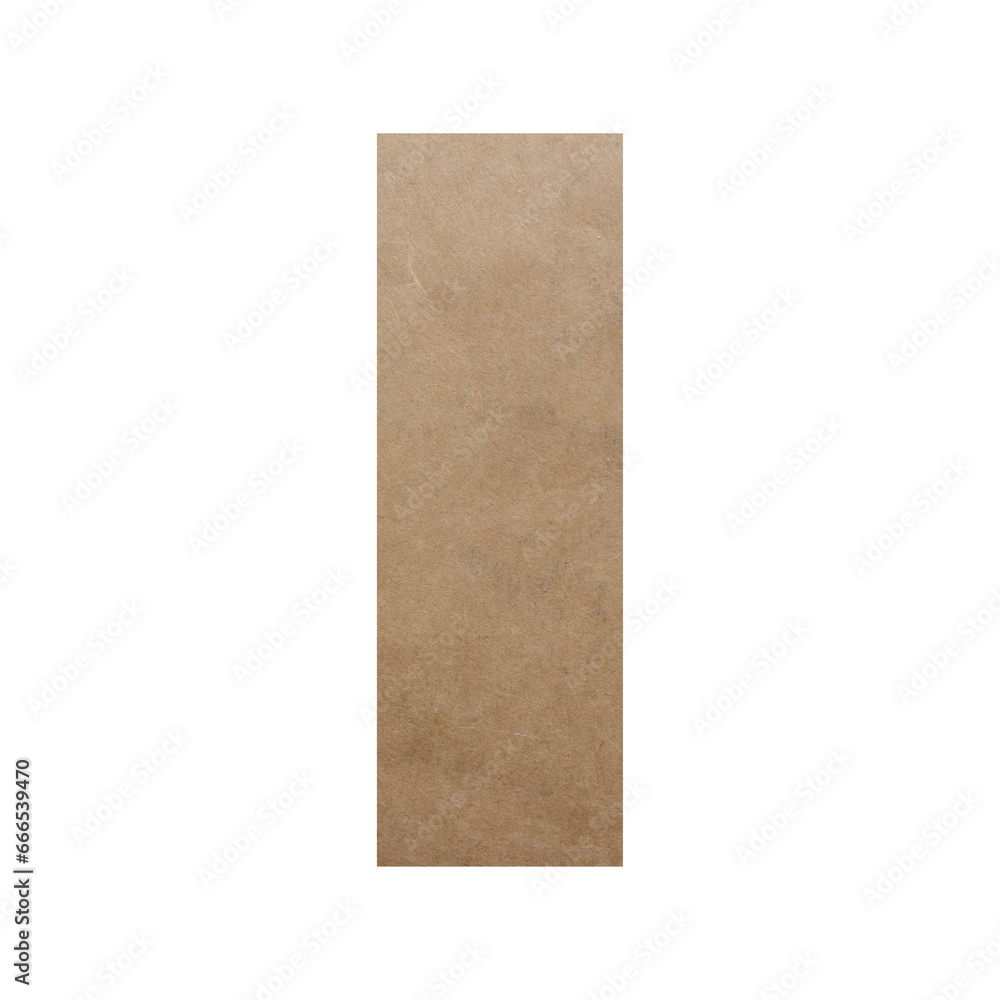 Fototapeta premium Paper letter I on transparent background