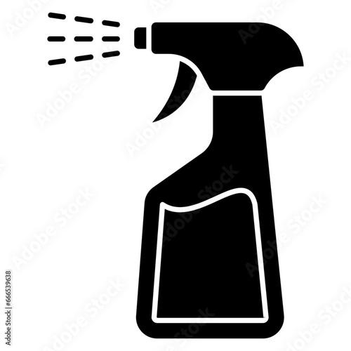 A creative design icon of cleaning spray