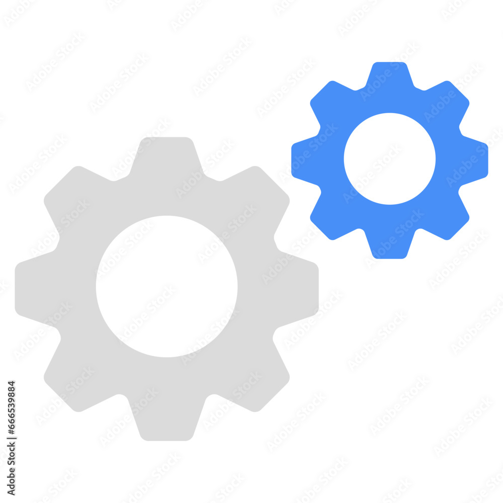 Gears icon, editable vector Gears icon, editable vector