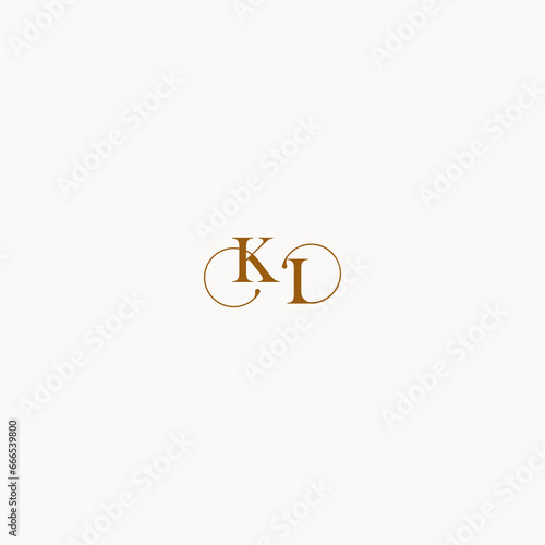 initial logo letter KI luxury design with elegant line concept