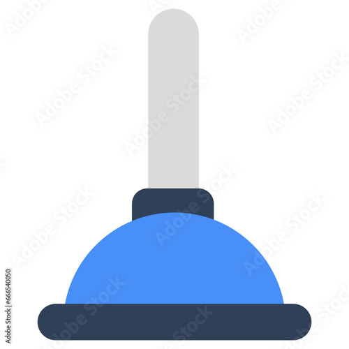 Editable design icon of plunger