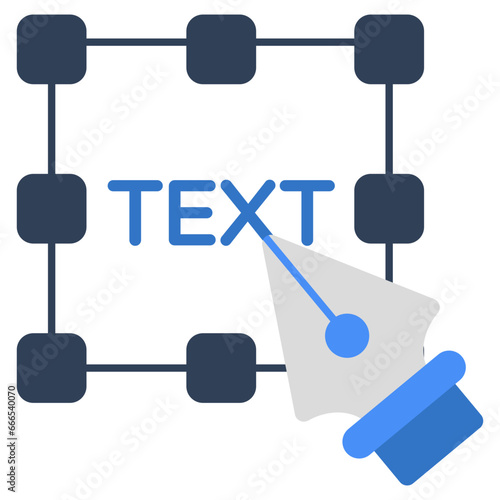      Modern style icon of text tool 