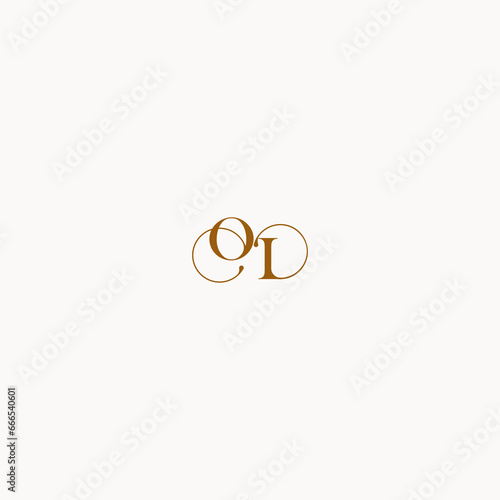 initial logo letter OI luxury design with elegant line concept