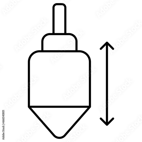A trendy vector design of plumb bob