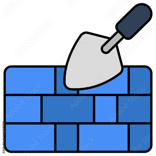 Vector design of trowel, flat icon 