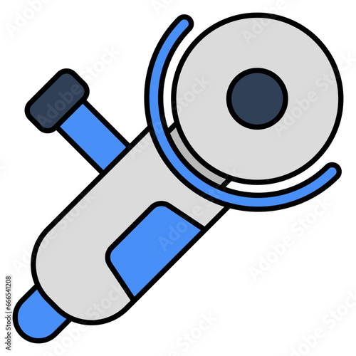 Editable design icon of miter saw