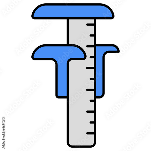 An icon design of vernier caliper 