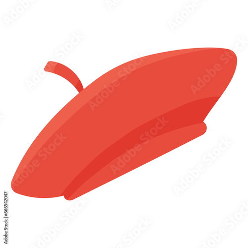 beret french headdress paris olympics red icon