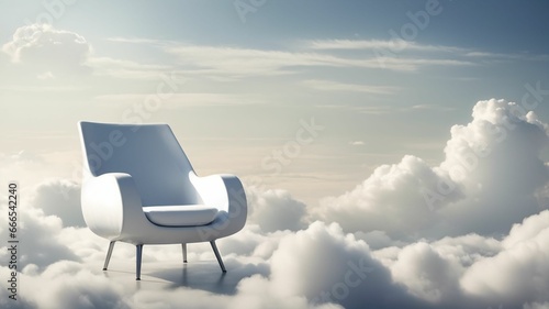 white chair on the sky © akarawit