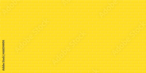 Yellow brick wall background, Abstract geometric seamless pattern design, Vector illustration