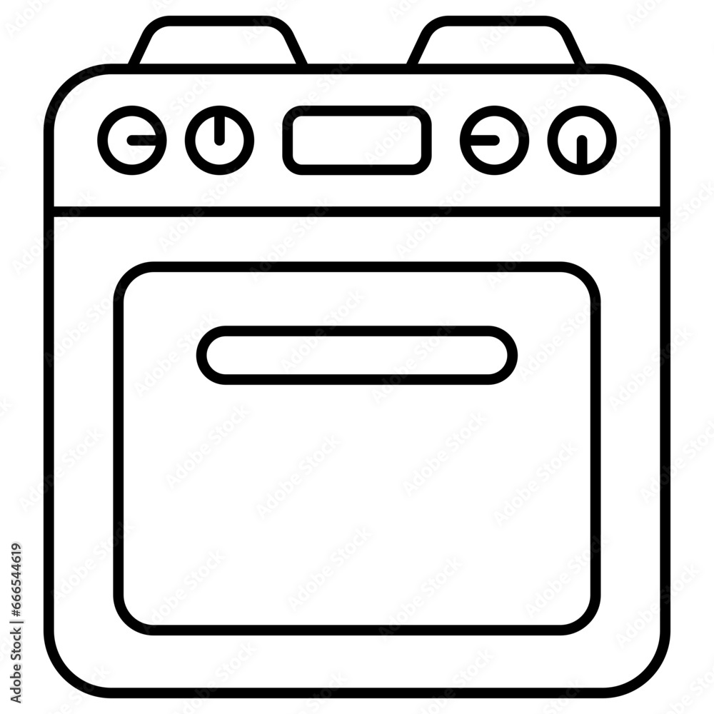 Editable design icon of cooking range Editable design icon of cooking range