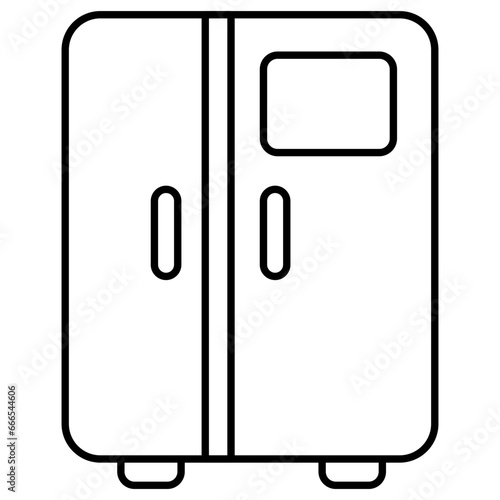 Vector design of double door fridge