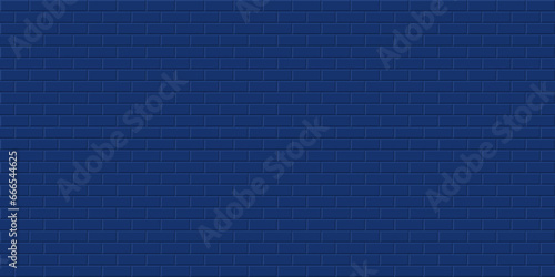 Dark blue brick wall background, Abstract geometric seamless pattern design, Vector illustration