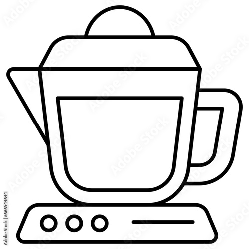 Conceptual linear design icon of mixer