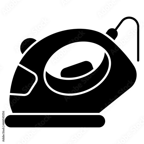 An editable design icon of electric iron