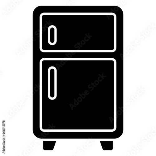 Vector design of refrigerator, solid icon