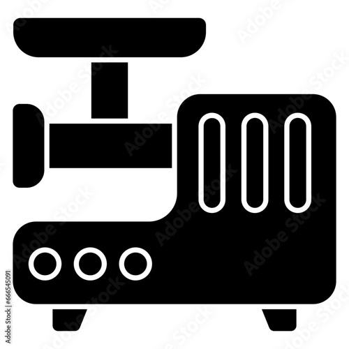 Vector design of meat grinder