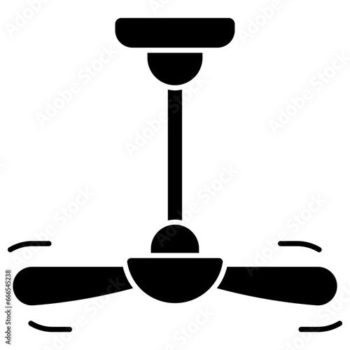 A modern design icon of ceiling fan