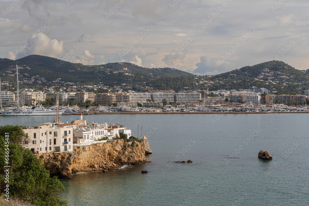 Obraz premium Magnificent panoramic view of part of the Port of the Island of Ibiza