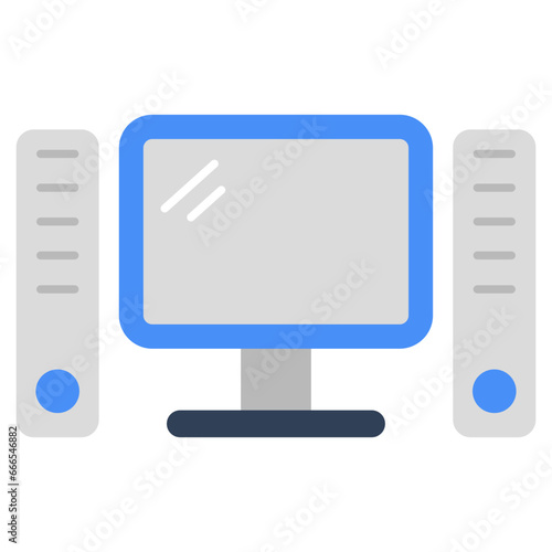 Modern design icon of home theater