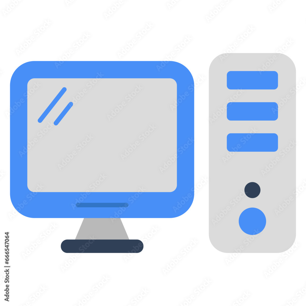 An icon design of computer An icon design of computer