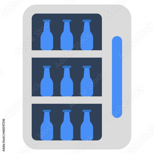 Vector design of wine cooler, flat icon