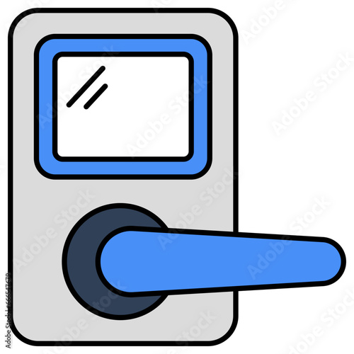 Unique design icon of door lock
