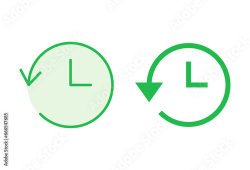 History icon set. recent event history