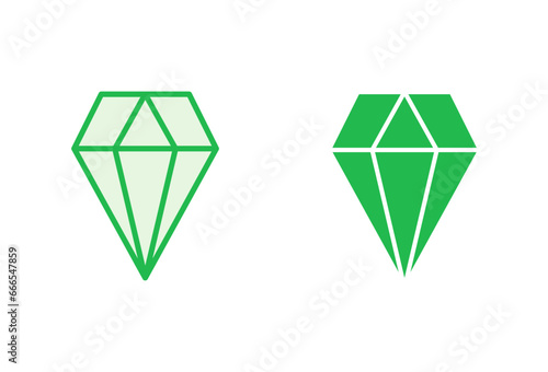 Diamond icon set. diamond gems vector icon.