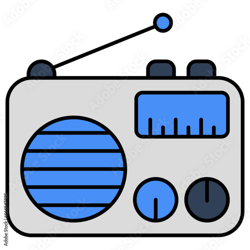 A unique design icon of radio 