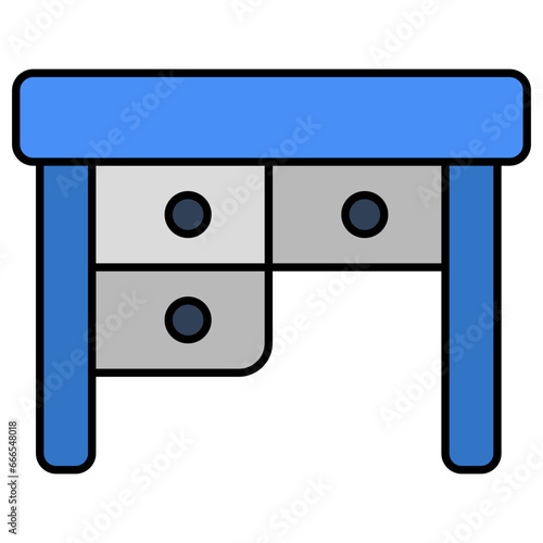 Premium download icon of drawer table