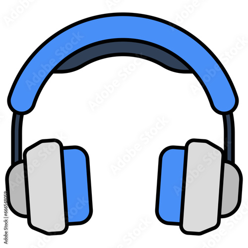 An icon design of headphones 