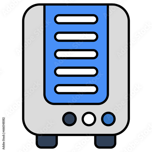 An icon design of electric heater