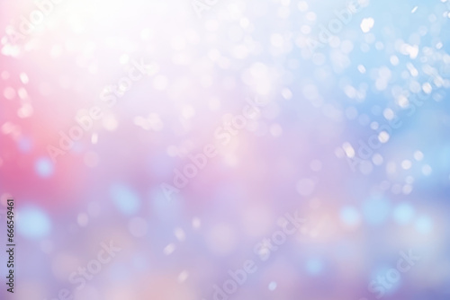 a blurry photo of snow flakes on a blue and pink background. generative ai