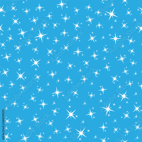 Seamless background of twinkling stars for banners, posters, postcards, textures and textiles