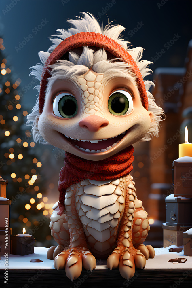 Cute happy cartoon dragon. Symbol of 2024 from Chinese Calendar Cute happy cartoon dragon. Symbol of 2024 from Chinese Calendar