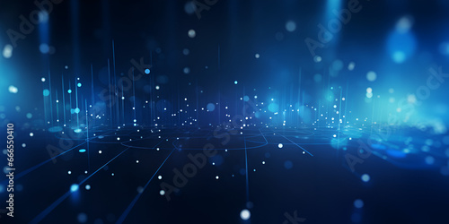 A blue background with a blue background and the word cloud on it Dark Blue Glitter Bokeh and Lights with dark background Ai Generative 
