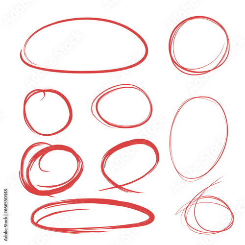 red hand drawn circles for highlighting some text