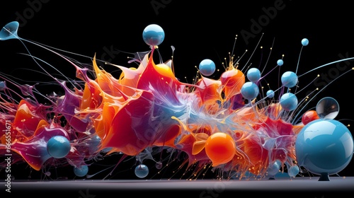 Magnetic resonance imaging capturing the intricate dance of atomic nuclei in a symphony of technicolor brilliance photo